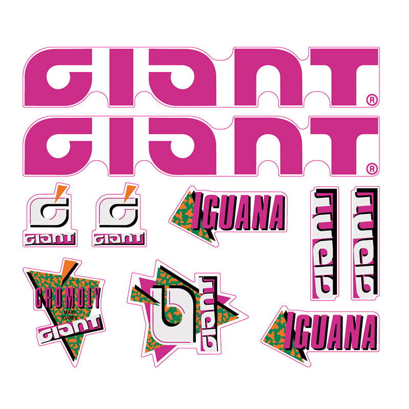 1989 Giant Iguana Mountain Bike decal set – Re-Rides 1989 Giant Iguana Mountain Bike decal set – Re-Rides