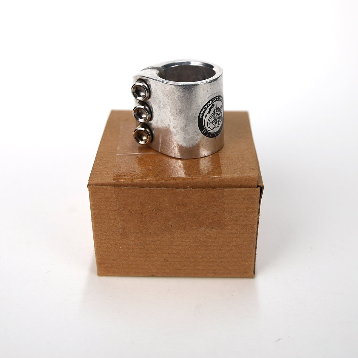 NOS - Mongoose BMX Seat Post Clamp Blank with Sticker