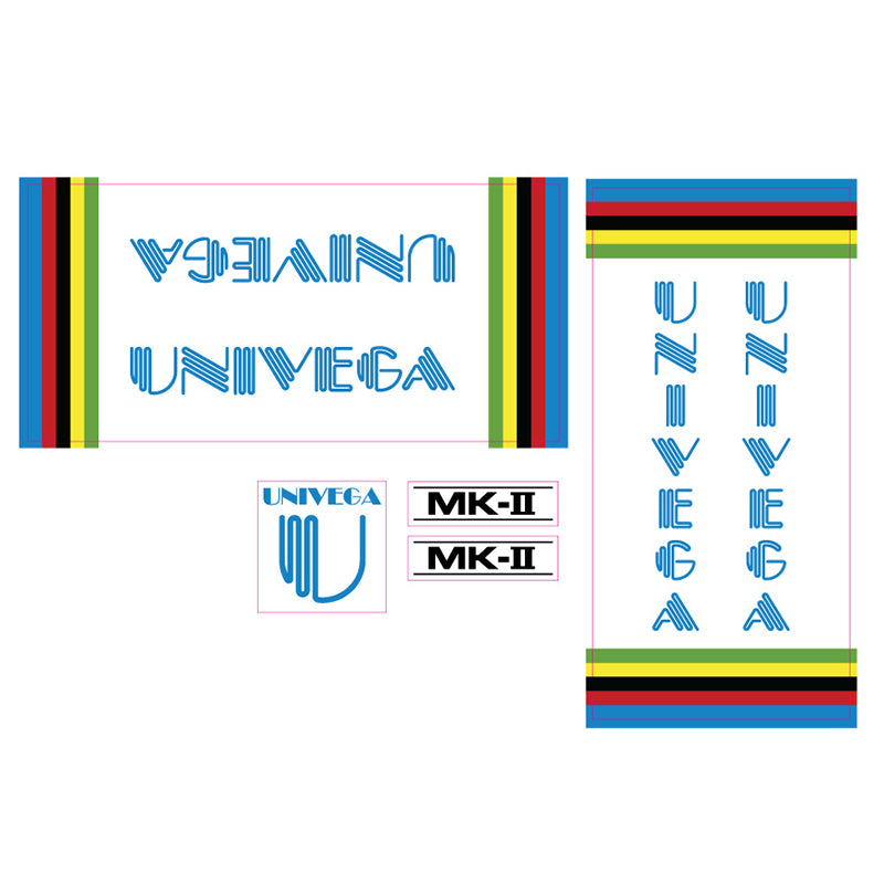 1985 Univega MK2 decal set for BMX ReRides