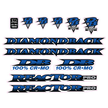 1995 Diamond Back Reactor Pro BMX decal set
