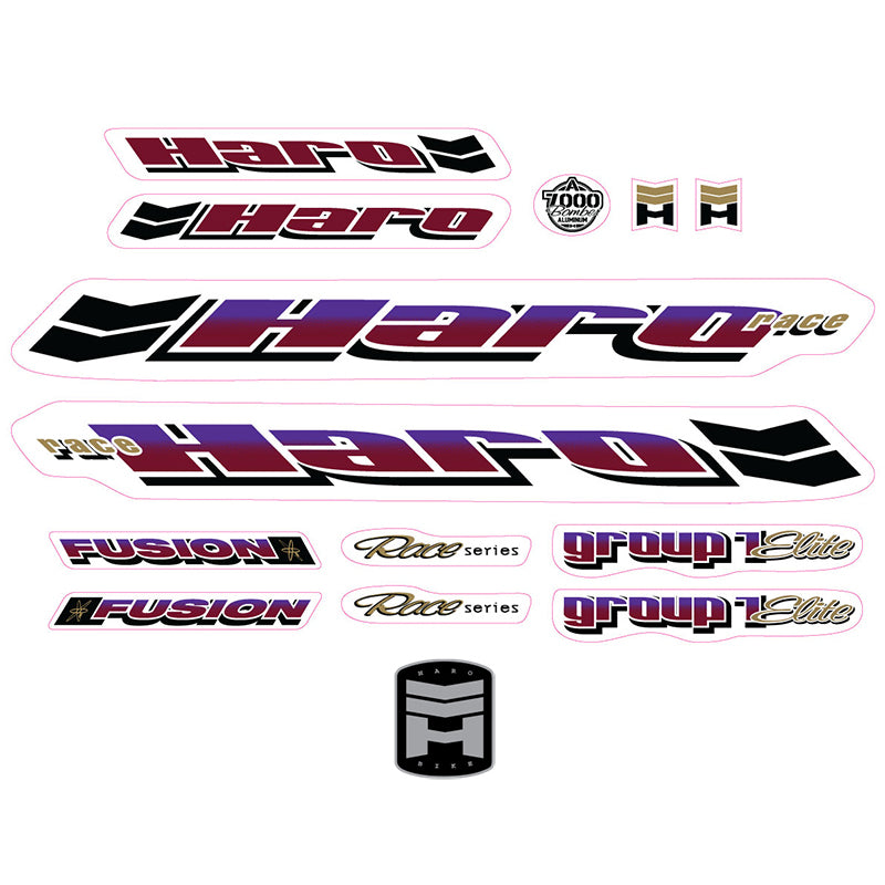 1996 Haro Group 1 Elite decal set for BMX ReRides