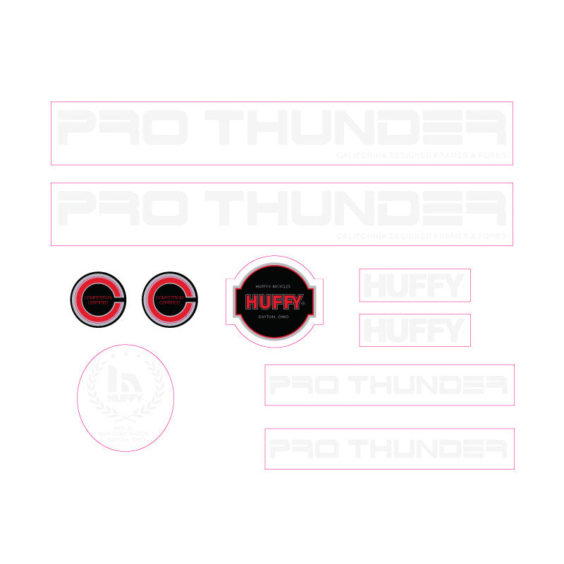 1981 Huffy Pro Thunder BMX decal set