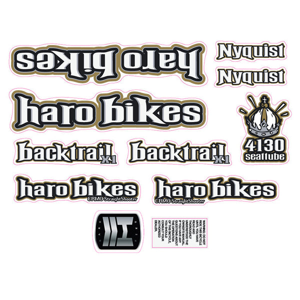 2001 Haro Nyquist Backtrail X1 BMX decal set