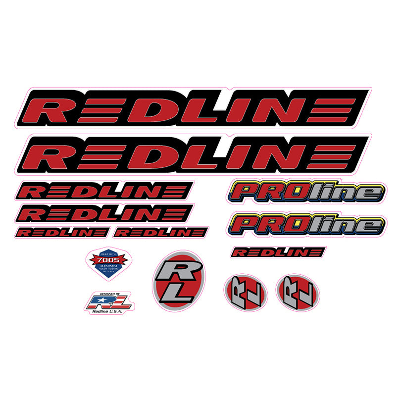 1997 Redline Proline BMX decal set