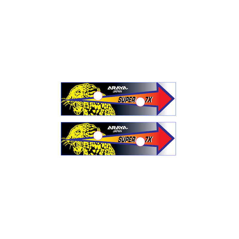 Decalcomanie Adesive Araya Super7X Tigre – 1 Paio Per Cerchi BMX, Stile Vintage Retrò