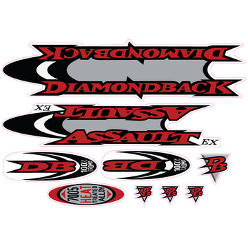 1998 Diamond Back Assault EX BMX decal set