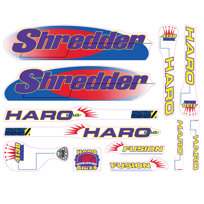 1994 Haro Shredder BMX decal set ReRides