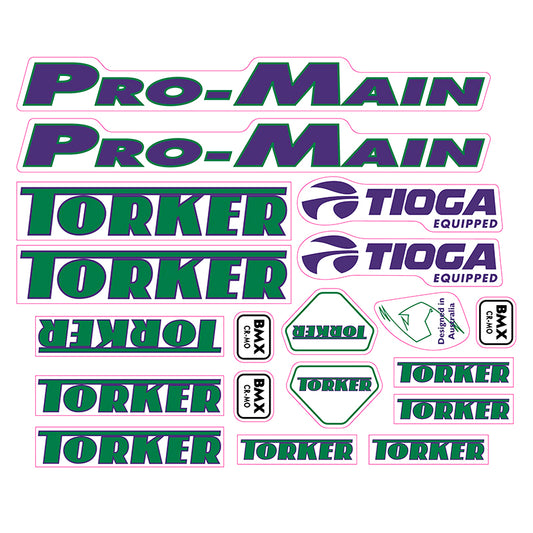 1995 Torker Pro Main BMX decal set