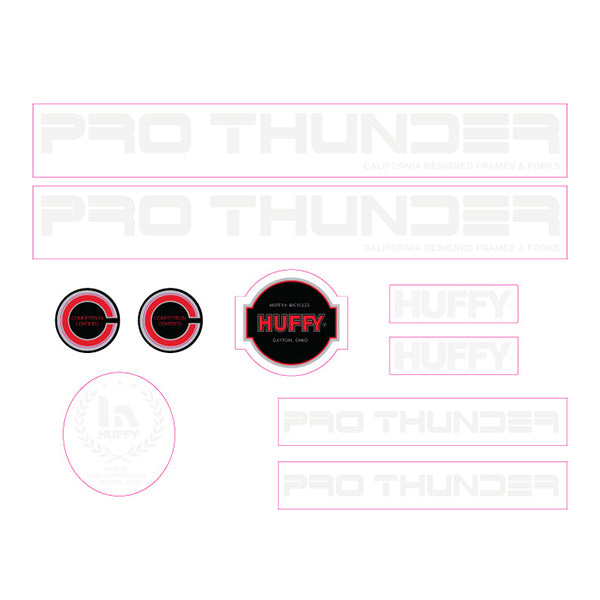 1981 Huffy Pro Thunder BMX decal set