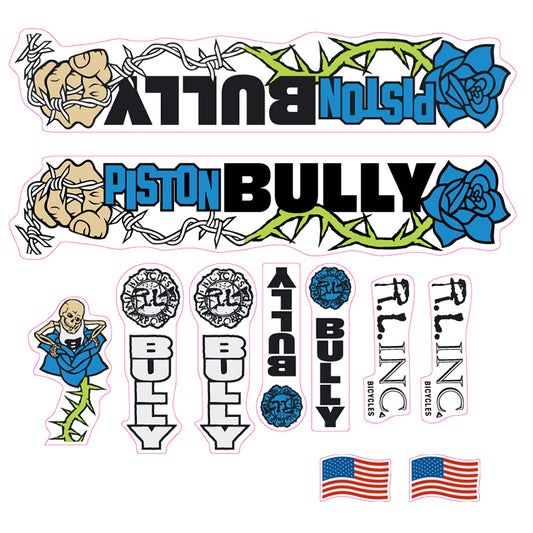 1997 Bully Piston BMX decal set