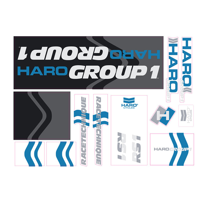 1988 Haro Group 1 RS1 BMX decal set