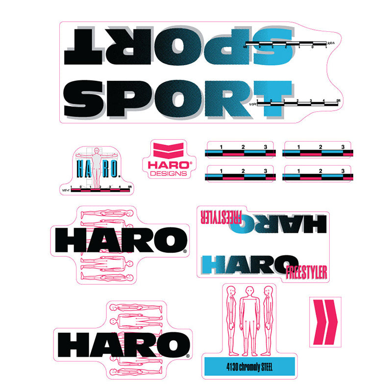 Haro master 1990 bmx sticker decals Blue&Red Haro master 1990 bmx sticker decals Blue&Red