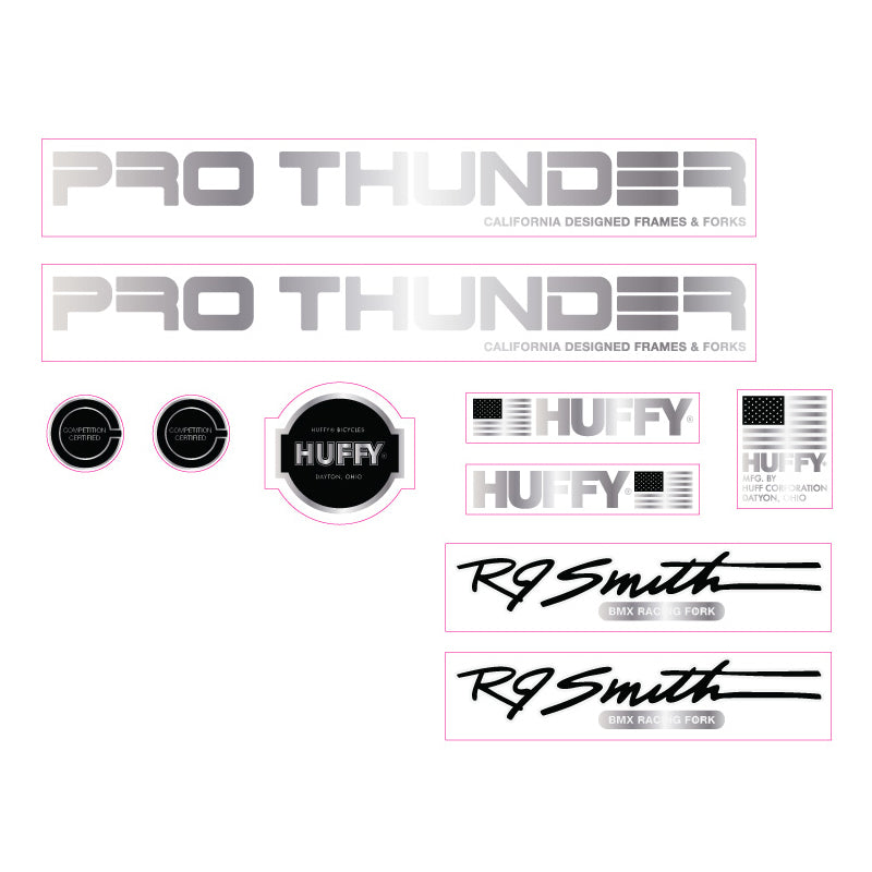 1982 Huffy Pro Thunder BMX decal set