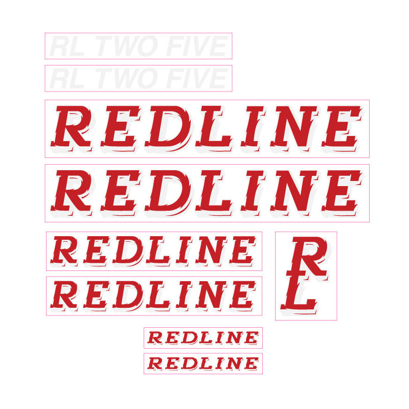 1990 Redline RL TWO FIVE BMX decal set