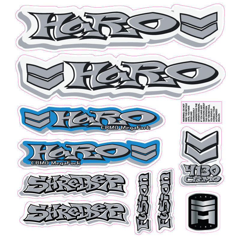 2001 Haro Shredder BMX decal set