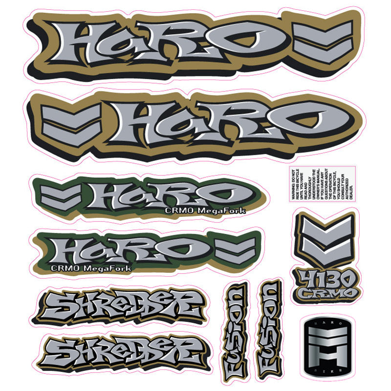 2001 Haro Shredder BMX decal set