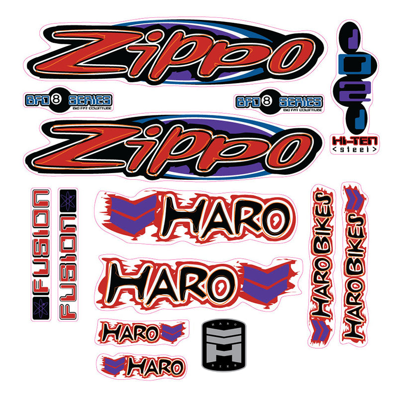 1997 Haro Zippo BMX decal set – Re-Rides