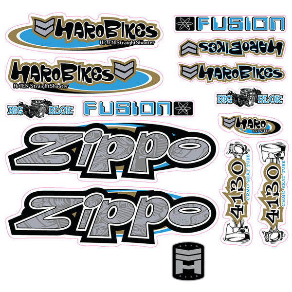 1998 Haro Zippo BMX decal set – Re-Rides