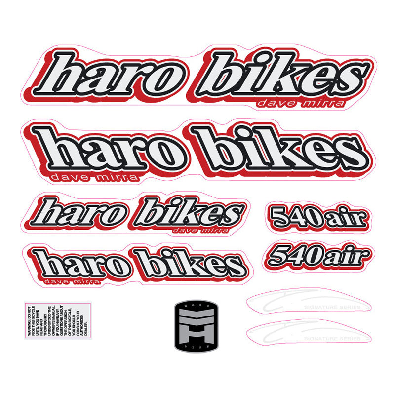 thumbnail image 2 of Haro 540 Dave Mirra Red BMX Sticker Decal – Repro Glossy 2 of 5