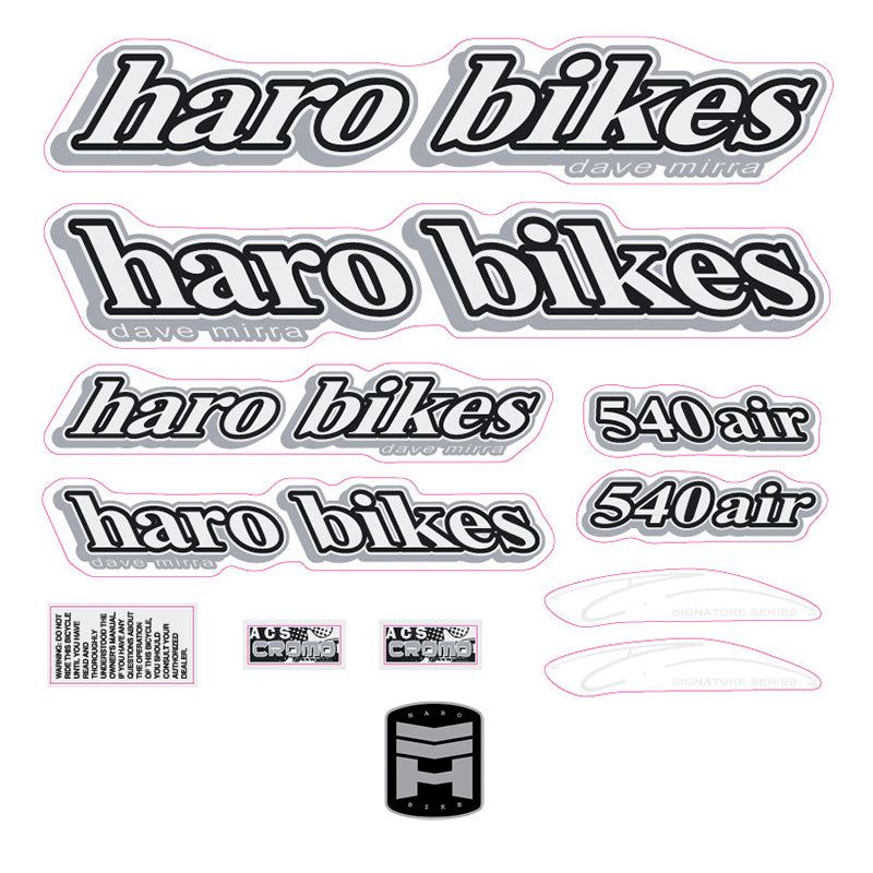2002 Haro Mirra 540 Air BMX decal set – Re-Rides