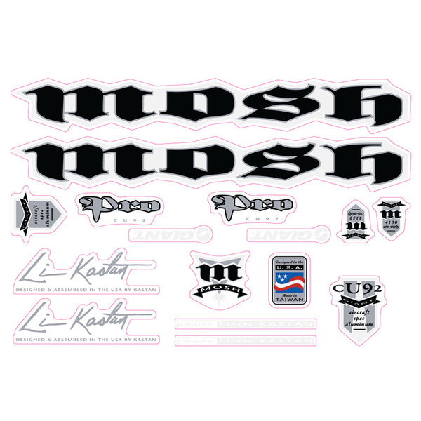 1997 Mosh Pro Aluminum decal set for BMX – Re-Rides