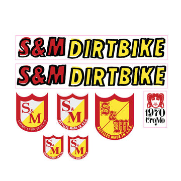 S&M Dirt Bike Handwritten Font BMX decal set